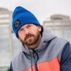 Bauer X East Coast Lifestyle Rib Patch Beanie -Bauer Store 660381 BLU 02