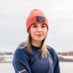 Bauer X East Coast Lifestyle Rib Patch Beanie -Bauer Store 660381 RED 02