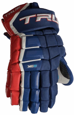 True Hockey True XC9 2020 Senior Hockey Gloves -Bauer Store B2RAssets 770x1206 red blue 1