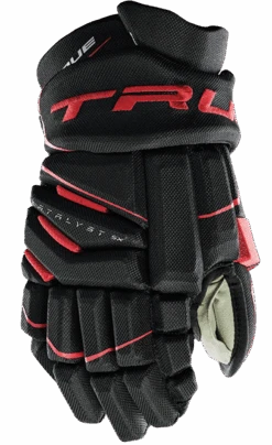 True Hockey True Catalyst 5X Junior Hockey Gloves -Bauer Store CT5xGlove Black Red