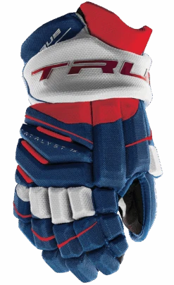 True Hockey True Catalyst 7X Junior Hockey Gloves 16 True Hockey True Catalyst 7X Junior Hockey Gloves -Bauer Store CT7xGlove Red White Blue