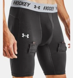 Under Armour Men's Hockey Compression Shorts -Bauer Store V5 1356493 010 VELCRO