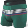 SAXX Ultra Boxer Fly Green Regatta Stripe