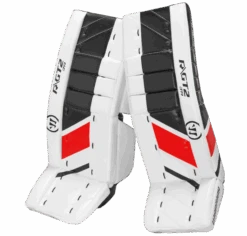 Warrior Ritual GT2 Junior Goalie Pads (w/ Knee Pads) -Bauer Store warrior ritual gt2 junior goalie pads white black red